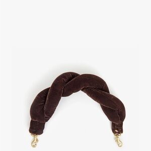CLARE V. Twisted Puff Top Handle In Tobacco Velvet